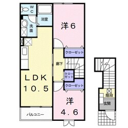 ドムスモッレⅠの物件間取画像